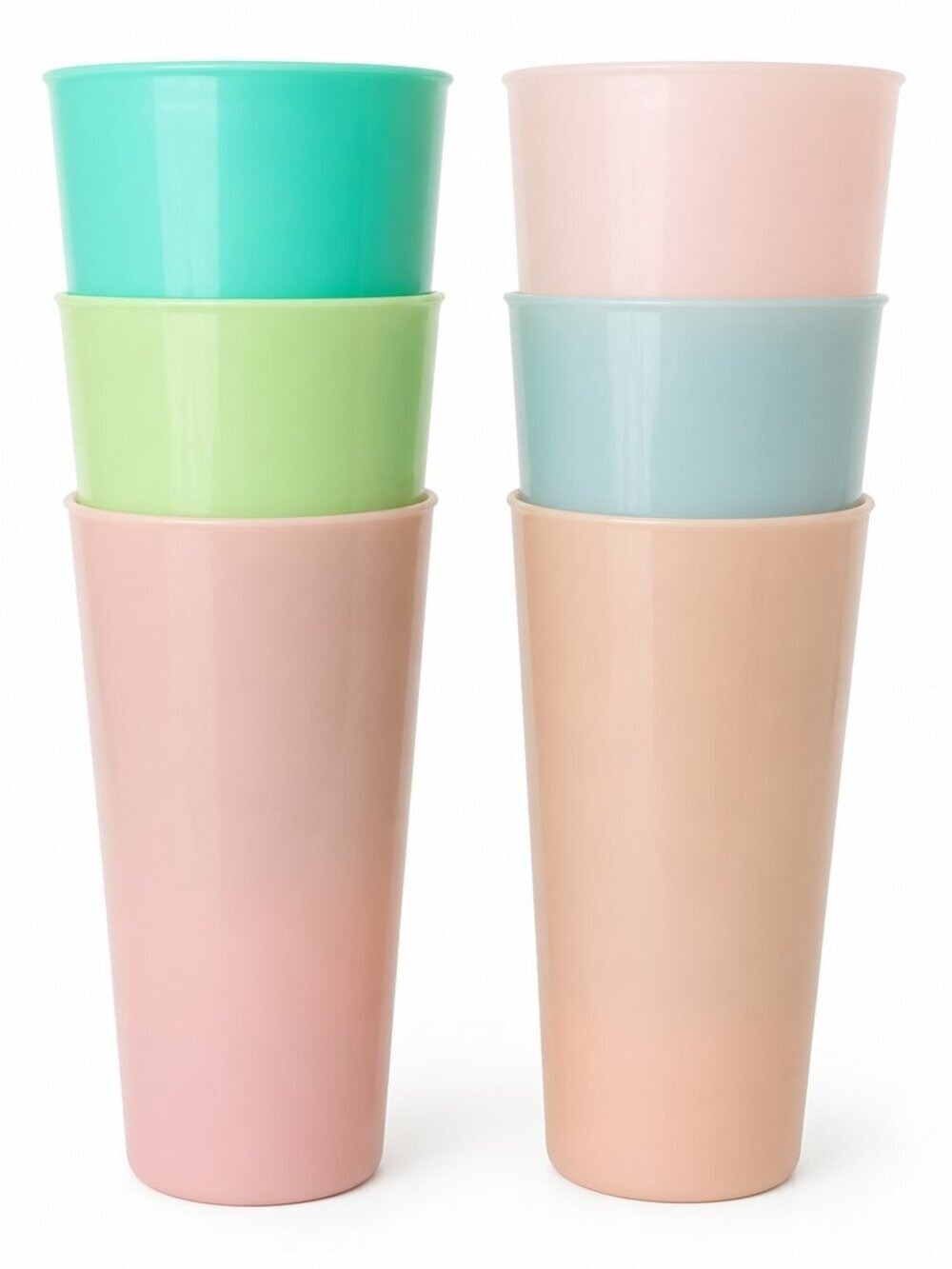 Tupperware Tumblers Set 6 16 oz Pastel